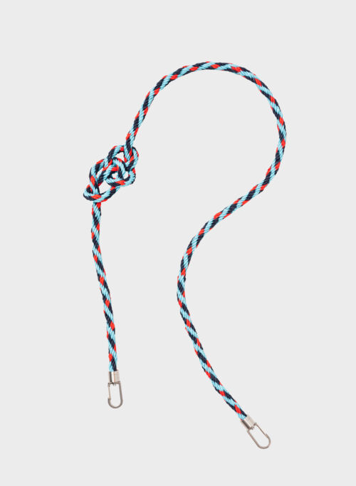 Susan Bijl Kumihimo Strap Key Blue & Red Alert Long