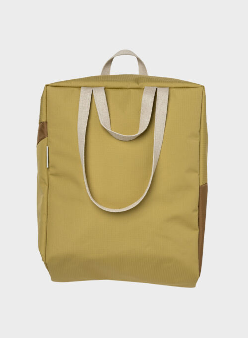 SUSAN BIJL Tote bag moss & camel L