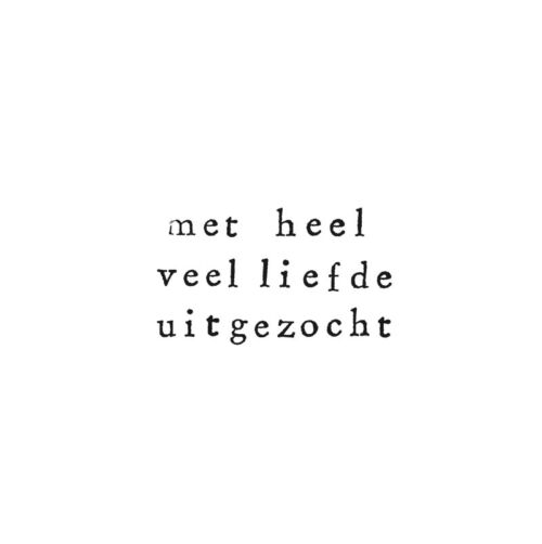 Gevouwen kaart - met heel veel liefde uitgezocht