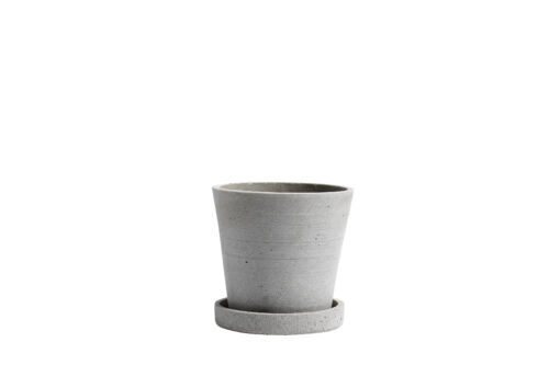 HAY Flowerpot with saucer S grey