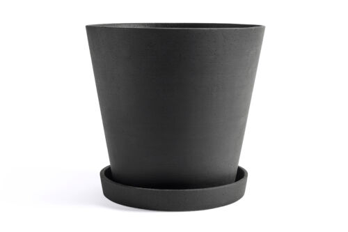 HAY flowerpot with saucer XXL black