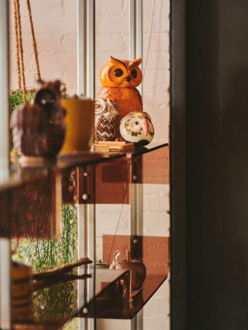 HKliving ceramic owl tangerine