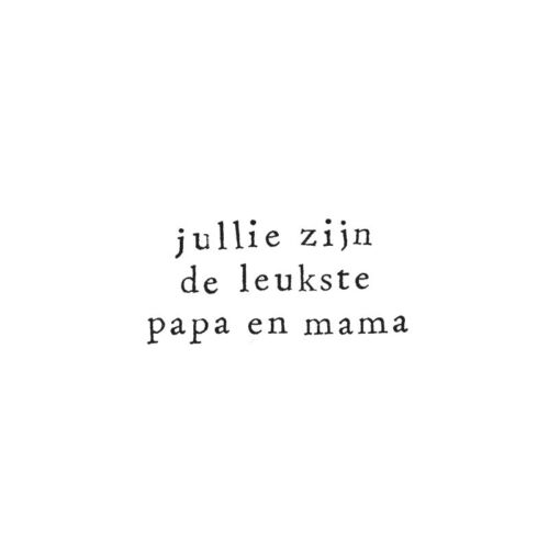 Ik Pak Je In Gevouwen kaart - leukste papa en mama