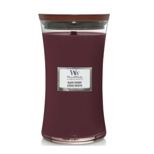 Woodwick Black cherry kaars groot