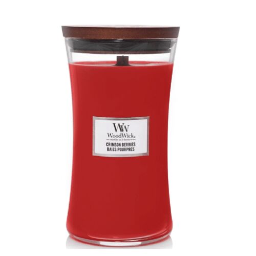 Woodwick Crimson berries kaars groot