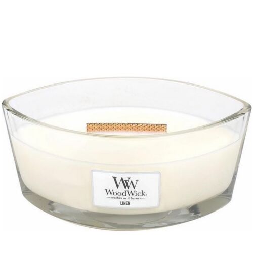 Woodwick Linen kaars ellipse