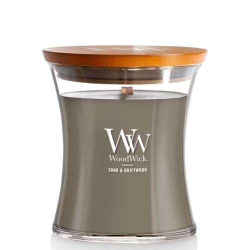 Woodwick Sand & driftwood kaars medium