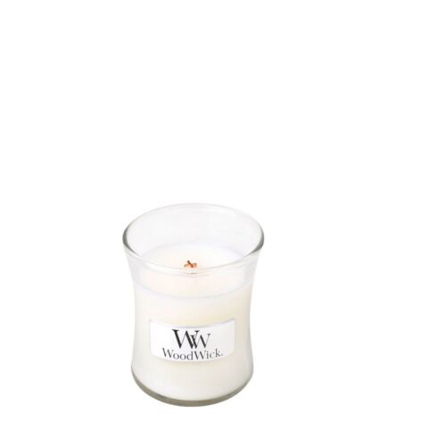 Woodwick White tea & jasmine kaars mini