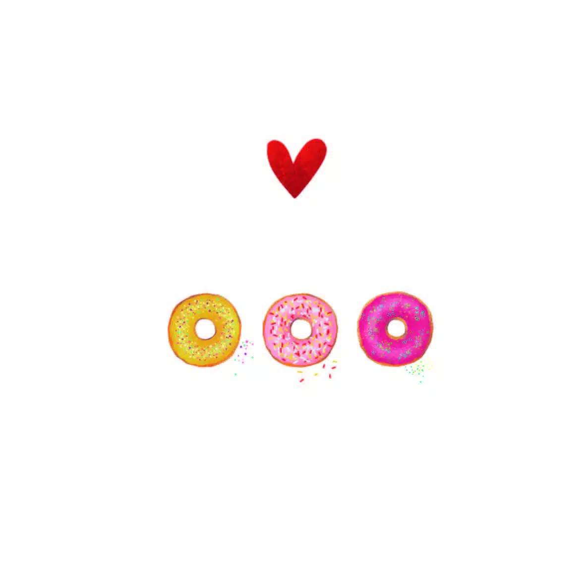 Yon gevouwen kaart donuts