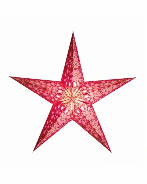 Kerstster lamp festival pink small