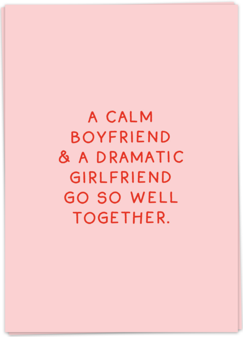 Kaartblanche Kaart calm boyfriend