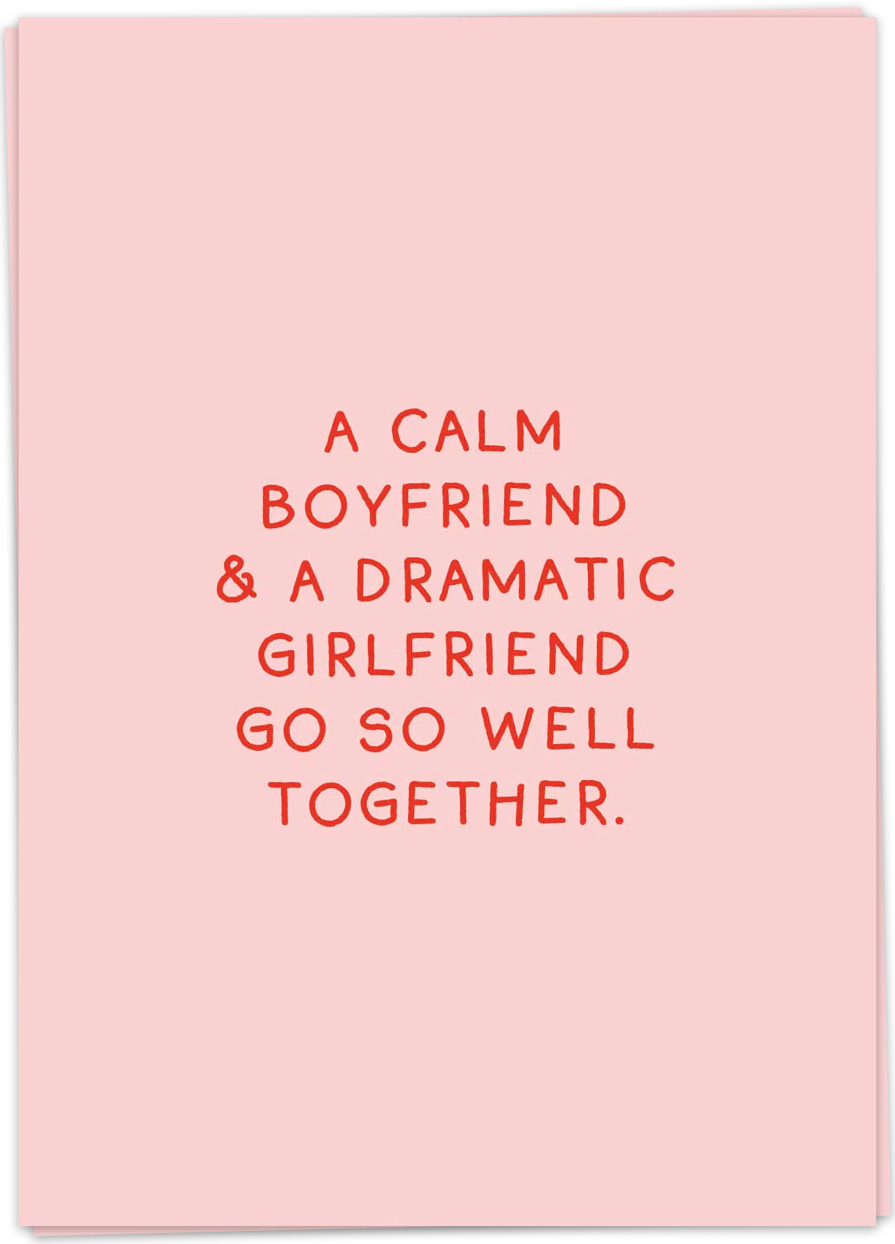 Kaartblanche Kaart calm boyfriend