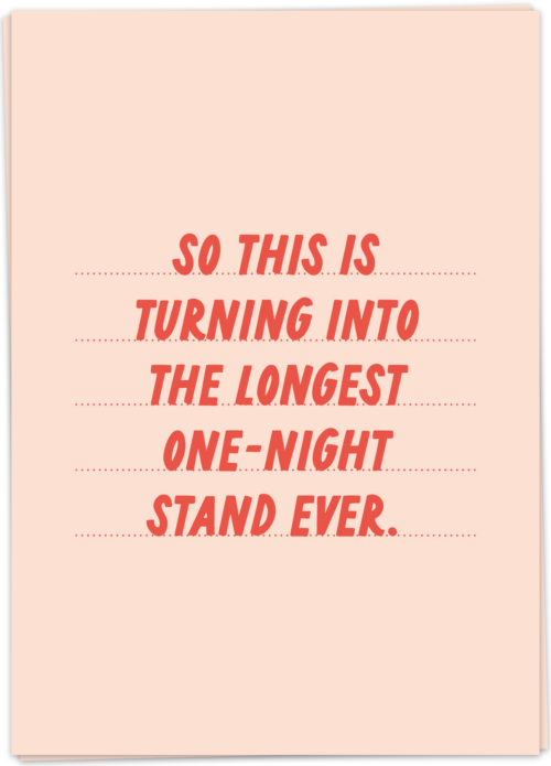 Kaartblanche Kaart one night stand