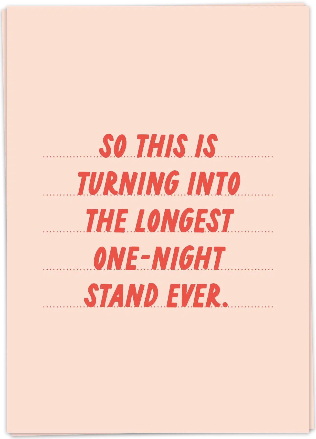 Kaartblanche Kaart one night stand