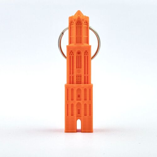 3D Marks Domtoren sleutelhanger helder oranje