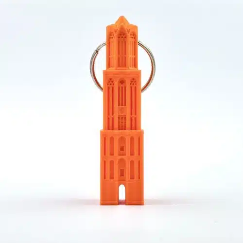 3D Marks Domtoren sleutelhanger helder oranje