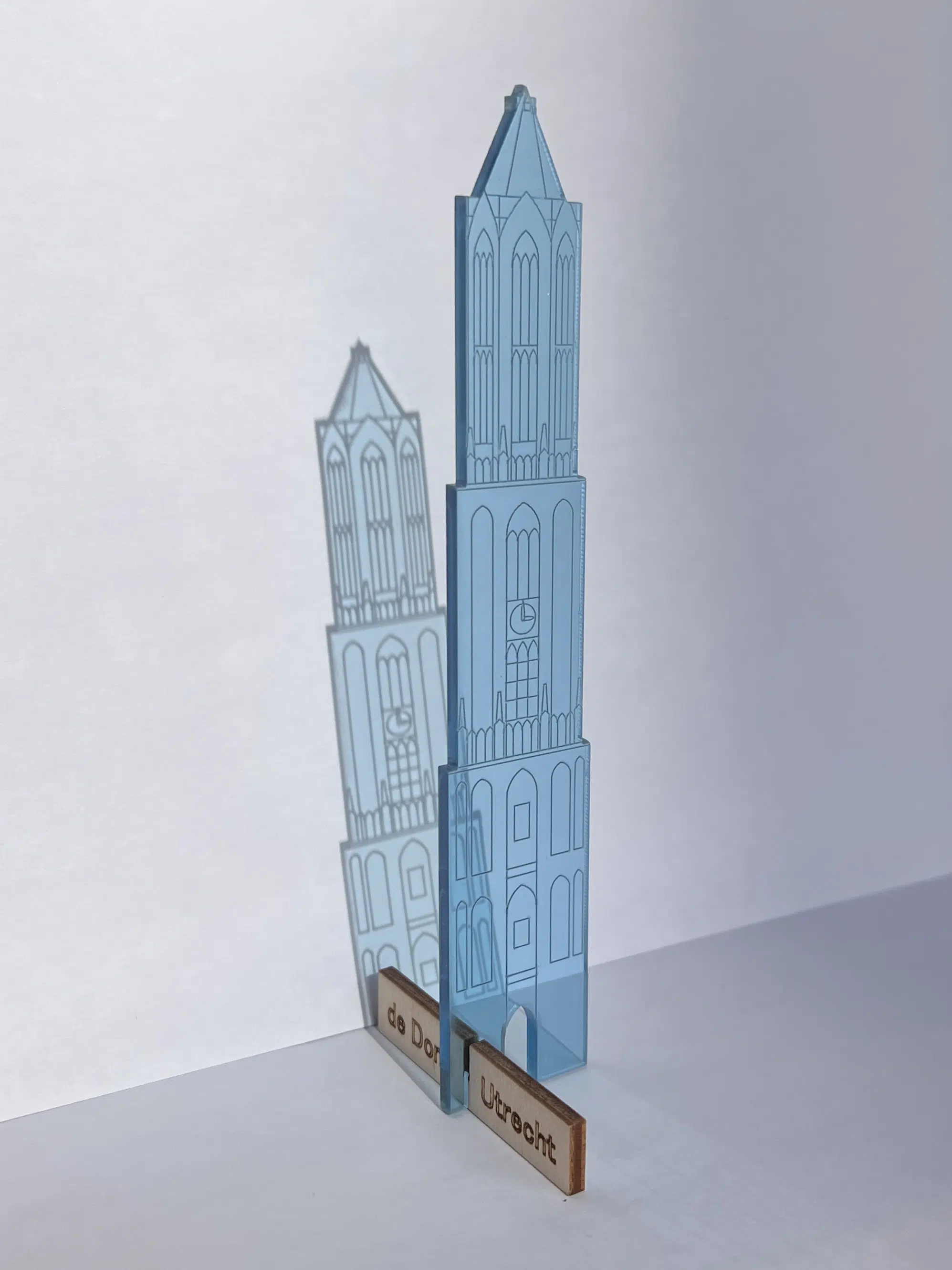 JUDS Plexiglas Domtoren staand 16 cm blauw