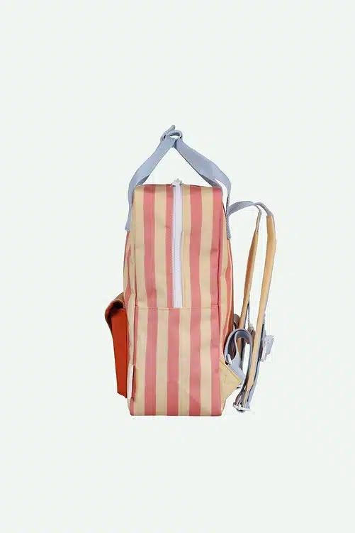 Sticky Lemon Backpack medium Wonders stripes coral pink + sandy yellow