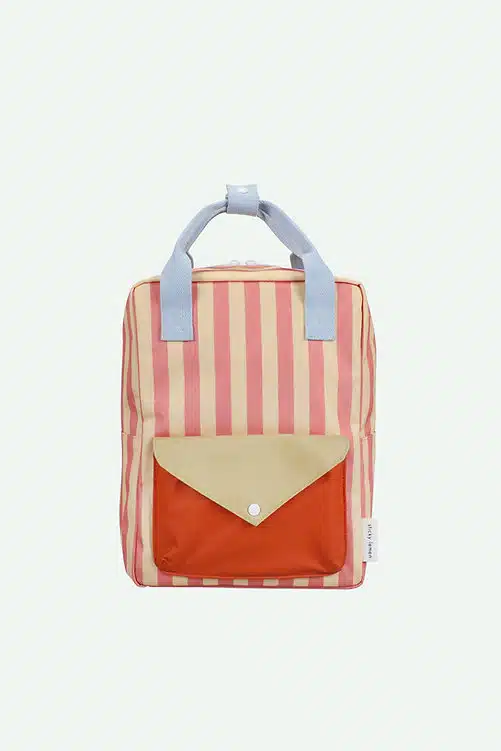 Sticky Lemon Backpack medium Wonders stripes coral pink + sandy yellow