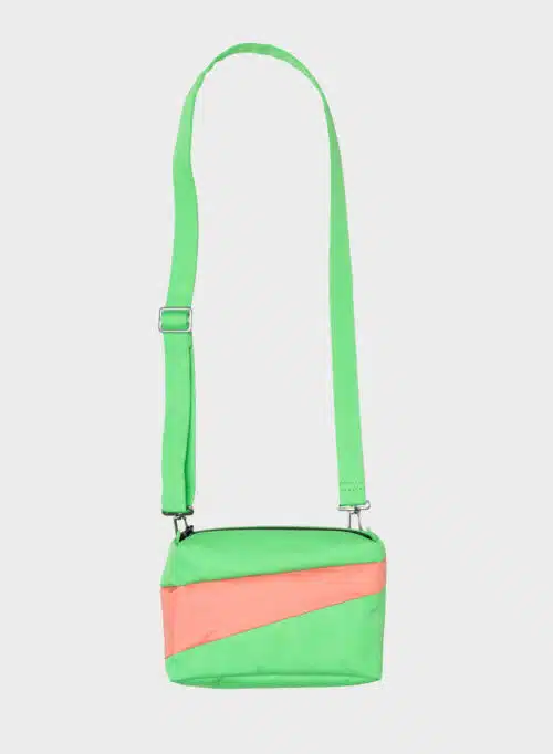 SUSAN BIJL Bum bag greenscreen & coral small