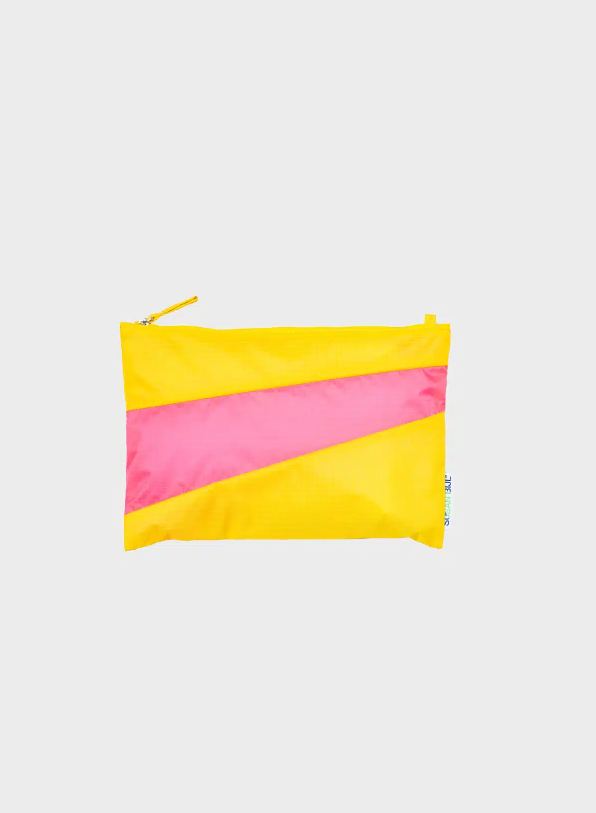 SUSAN BIJL Pouch TV yellow & fluo pink M + strap