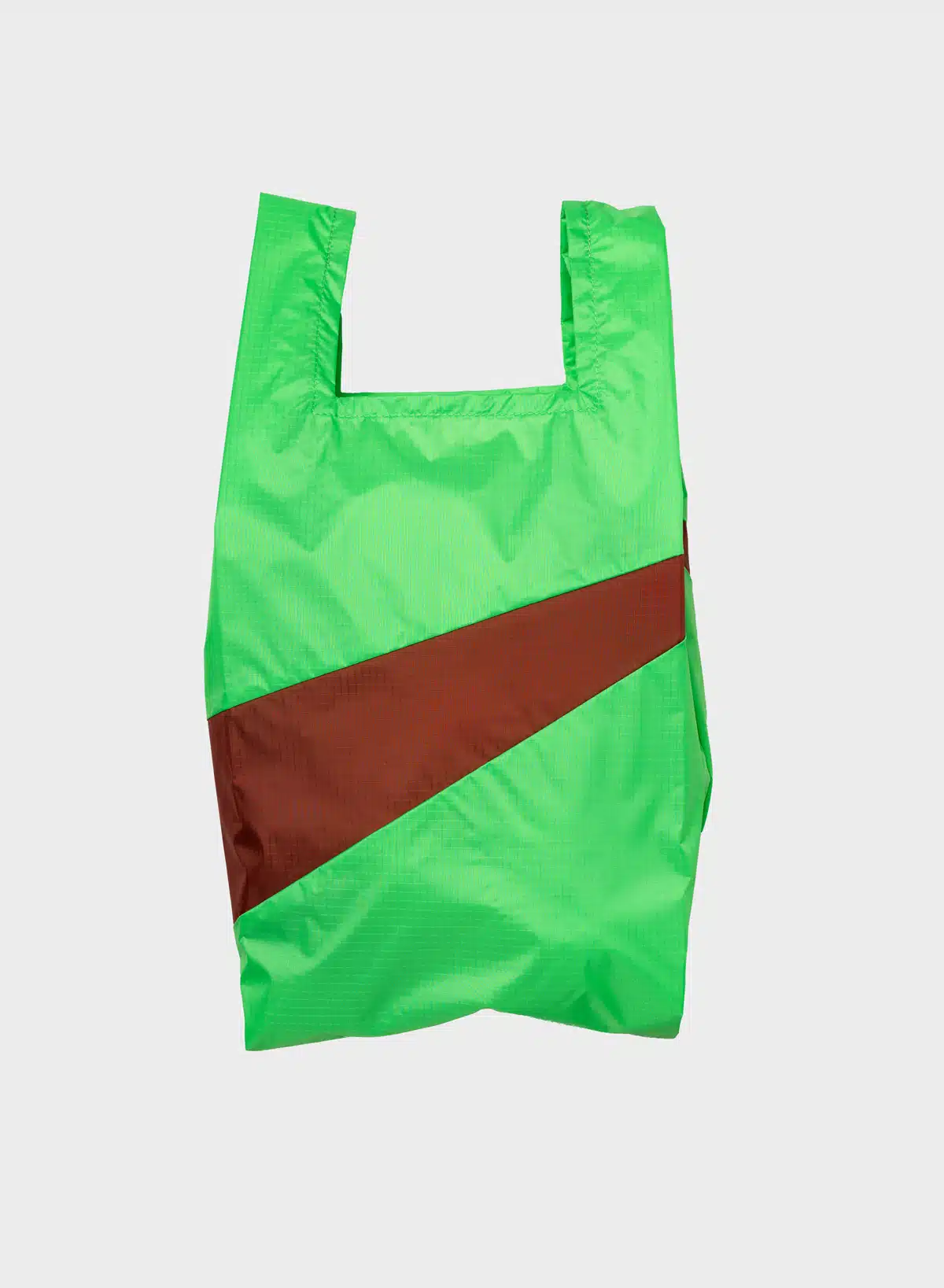 SUSAN BIJL Shopping bag greenscreen & oxyde M
