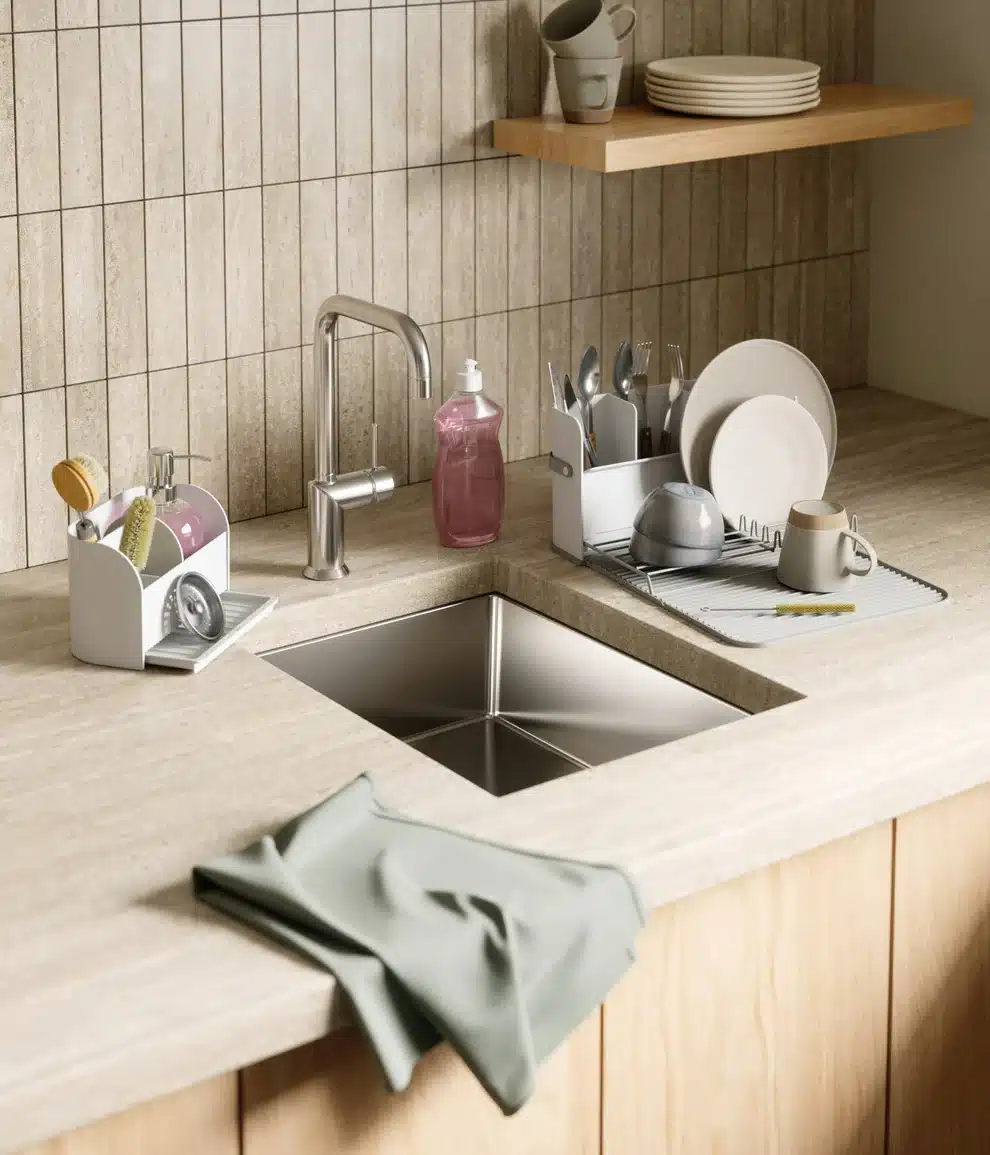 Umbra Sling afdruiprek wit/grijs