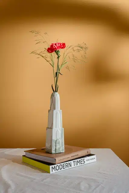 Studio Joost Gijzel Domvaas wit/ groene swirl