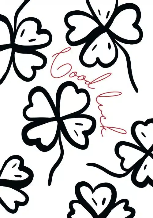 Context cards Gevouwen kaart- la vie est belle good luck