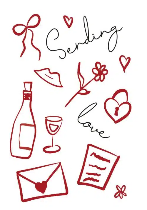 Context cards Gevouwen kaart- la vie est belle sending love