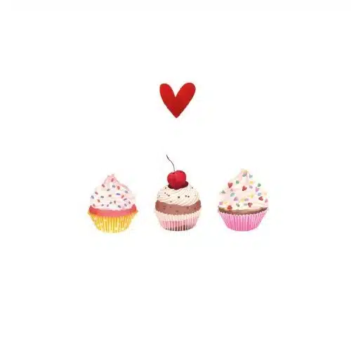 Yon gevouwen kaart cupcakes