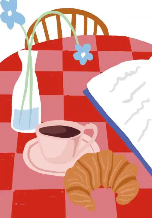 Context cards Gevouwen kaart- la vie est belle tafel