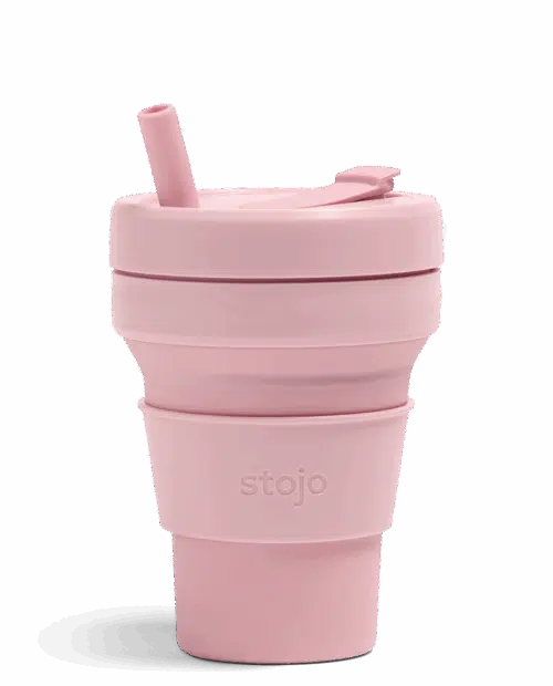 Stojo Junior cup 250 ml met rietje Roze