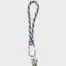 SUSAN BIJL Kumihimo keychain key blue & red alert