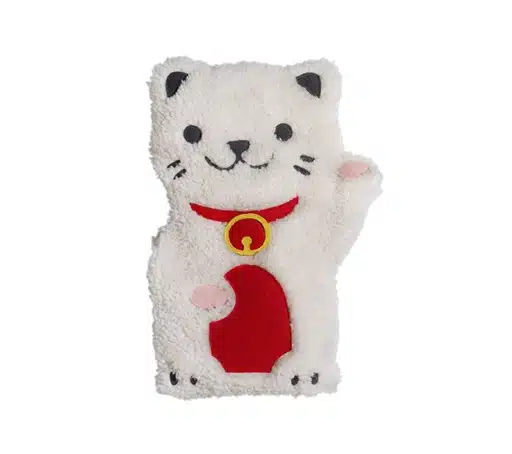 bitten Huggable kersenpitkussen lucky kat