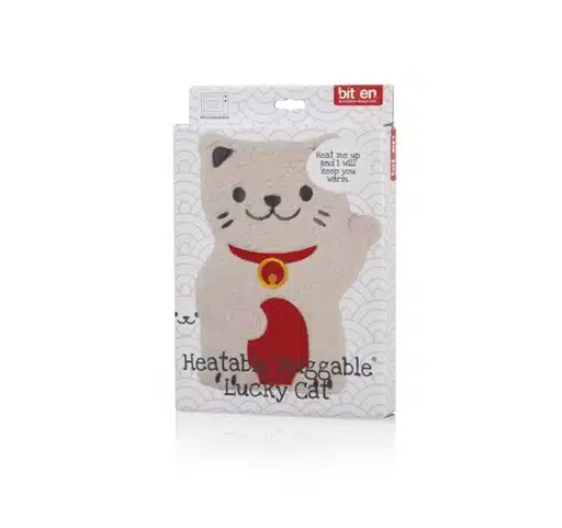 bitten Huggable kersenpitkussen lucky kat