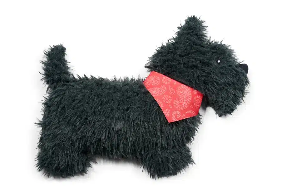 bitten Huggable kersenpitkussen pluizige scottie