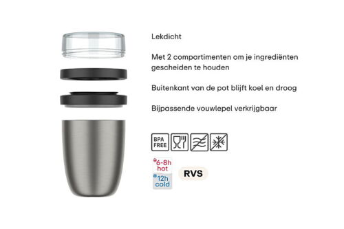 MEPAL Ellipse isoleer lunchpot nordic black