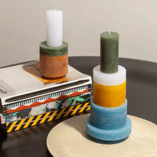 Stan Editions stapel kaars module 3 turquoise