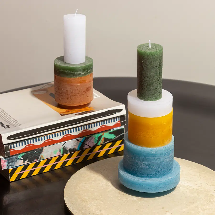 Stan Editions stapel kaars module 3 turquoise