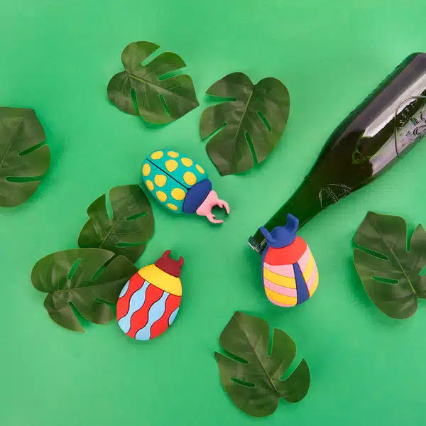 Balvi flesopener the beetles geel