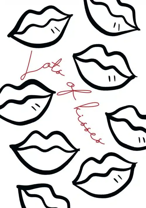 Context cards Gevouwen kaart- la vie est belle lots of kisses