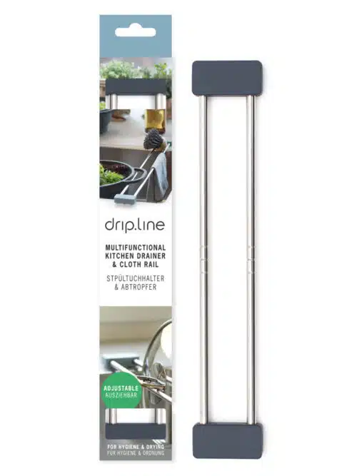 drip.line 4-in-1 keuken afdruiprek & doekrekje grijs