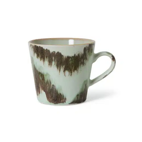 HKliving 70's Ceramics Cappuccino Mug -Tide