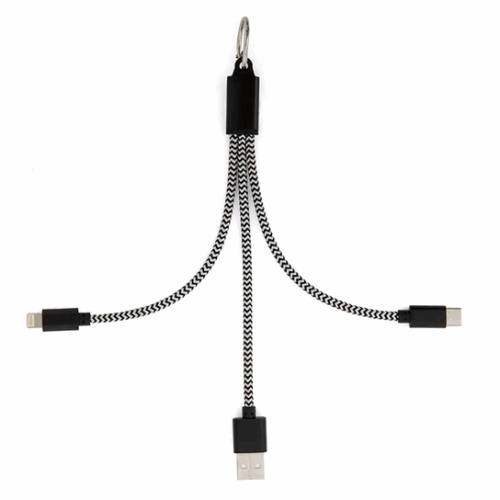 KIKKERLAND 3-in-1 oplaadsleutelhanger