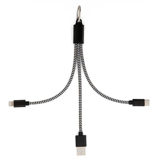 KIKKERLAND 3-in-1 oplaadsleutelhanger