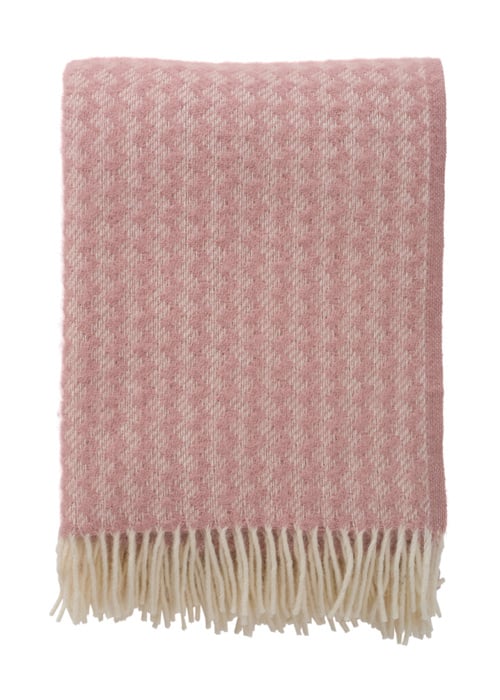 Klippan Plaid Palazzo - 100% lamswol roze