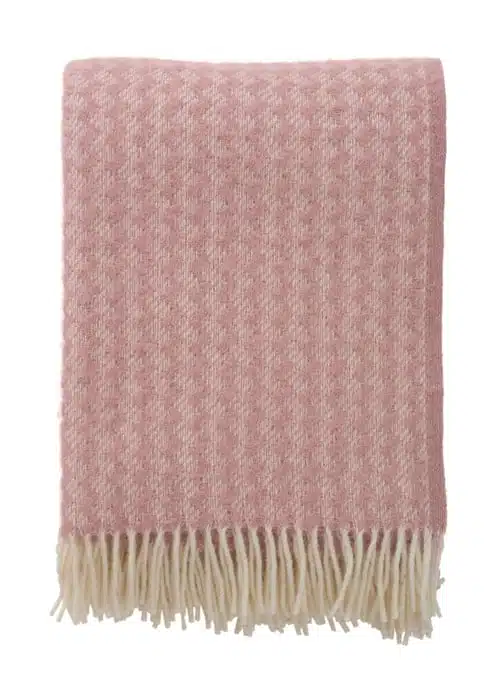 Klippan Plaid Palazzo - 100% lamswol roze