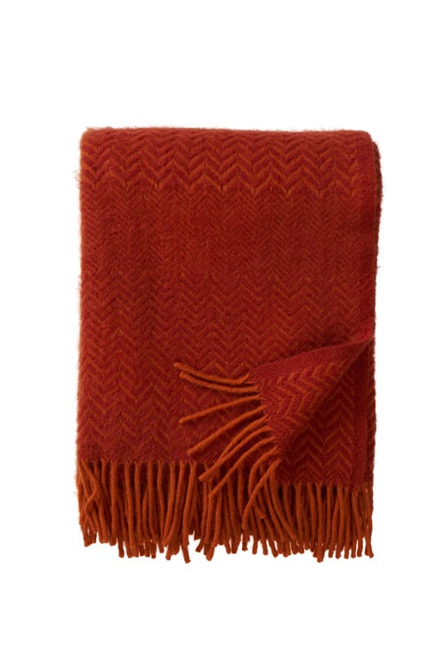 Klippan Plaid Velvet - 100% lamswool ruby