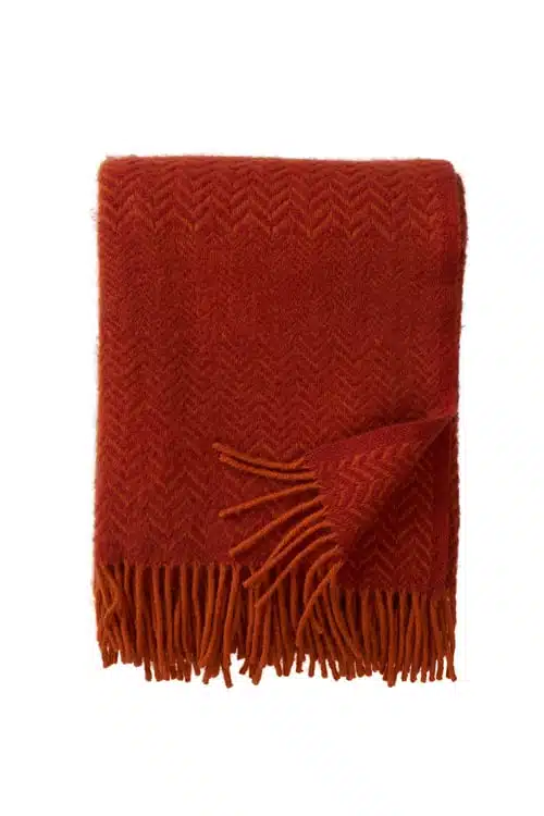 Klippan Plaid Velvet - 100% lamswool ruby